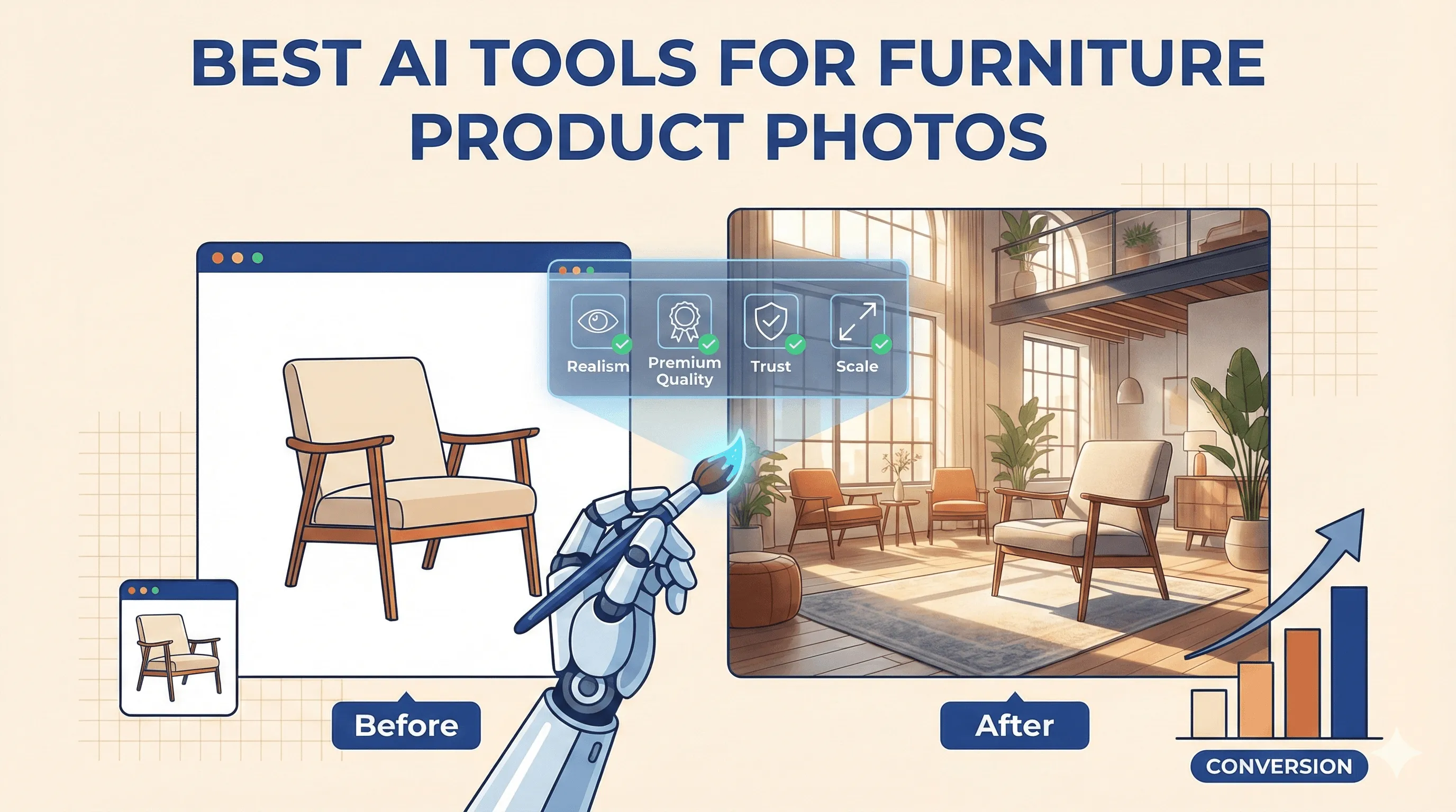 best ai tools for furniture product photos