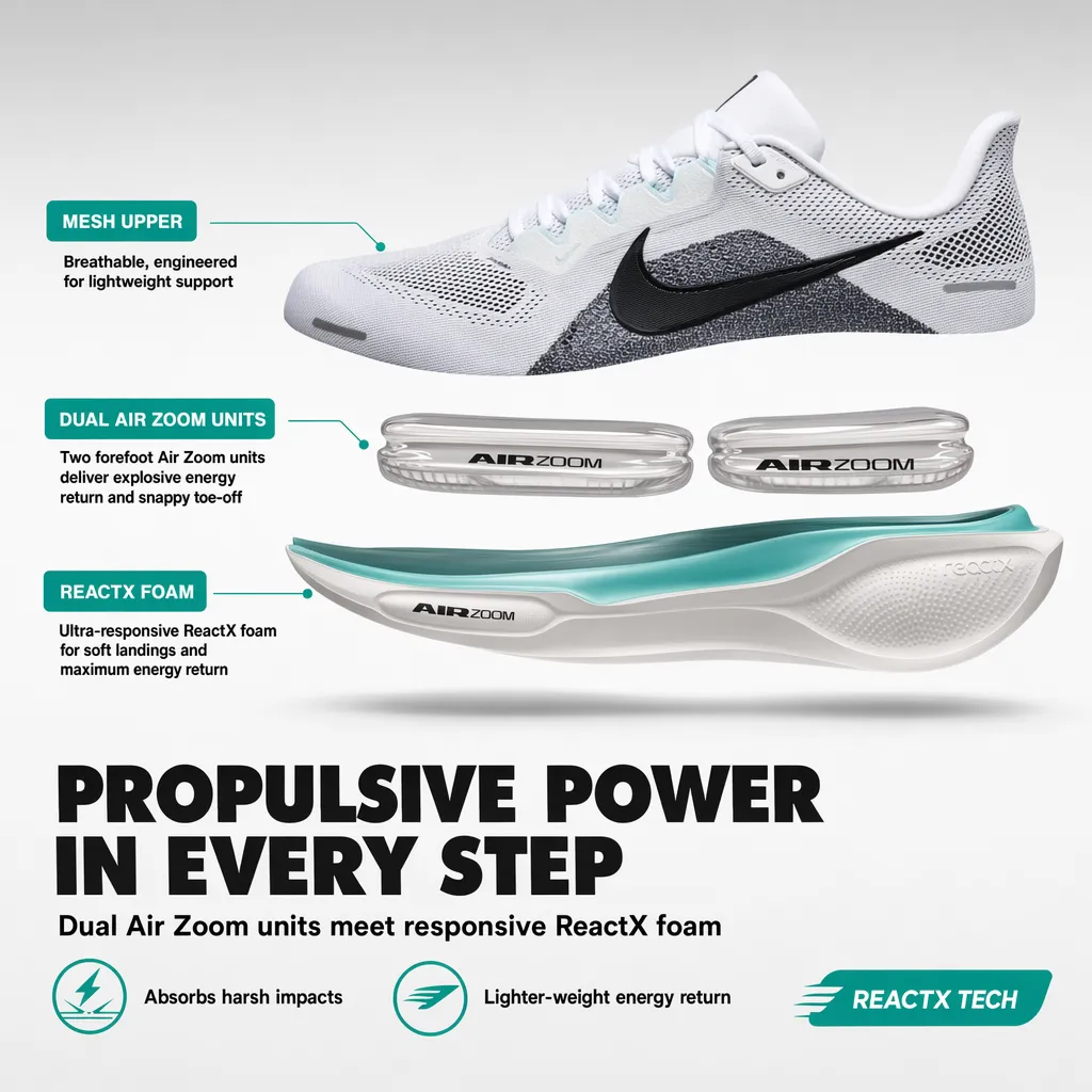 Pixii-generated Amazon listing image of Nike Pegasus 41 running shoes (2 of 7)