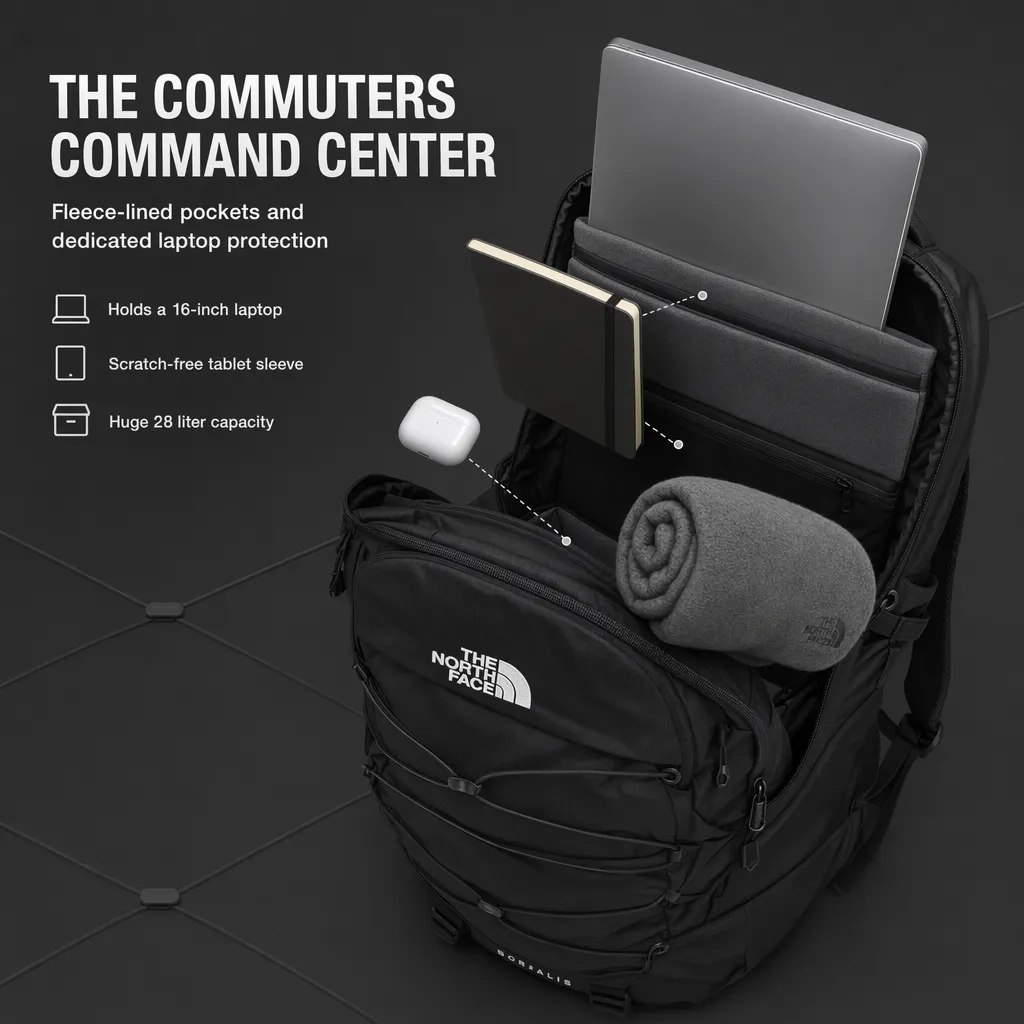 Pixii-generated listing image of a North Face Borealis backpack (4 of 7)