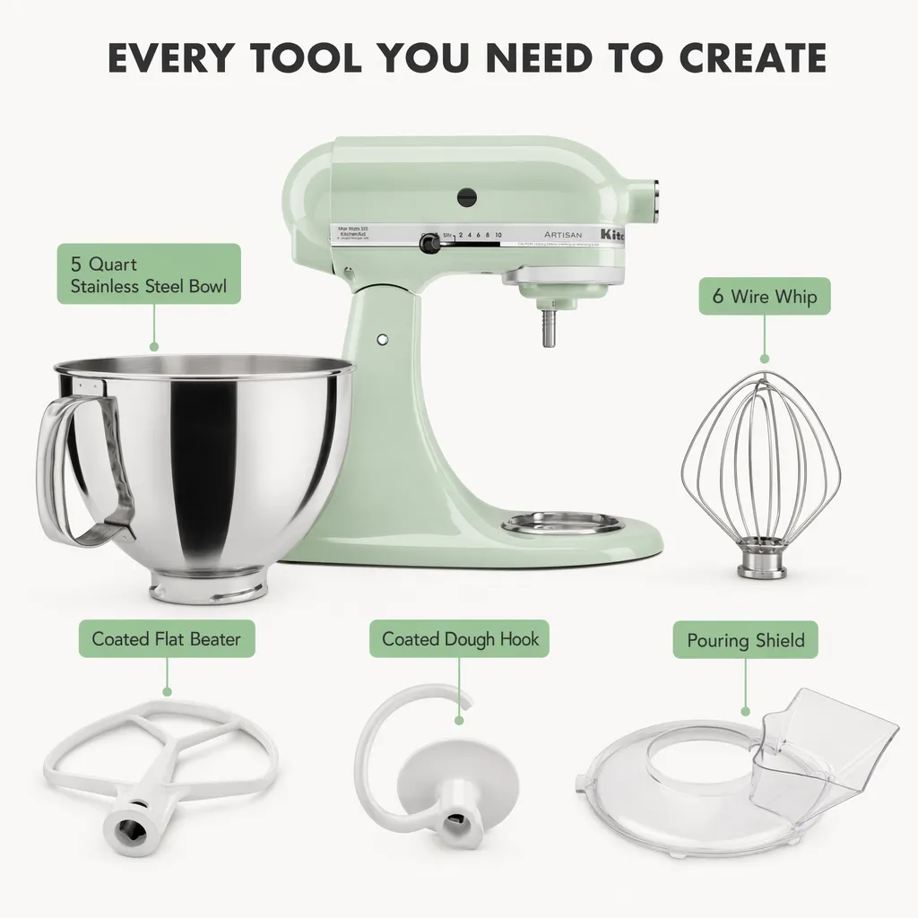Pixii-generated Amazon listing image of a KitchenAid stand mixer (4 of 7)