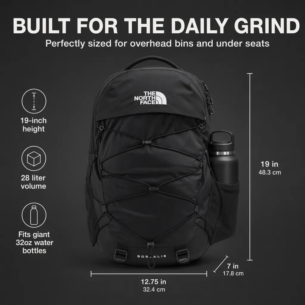Pixii-generated listing image of a North Face Borealis backpack (5 of 7)