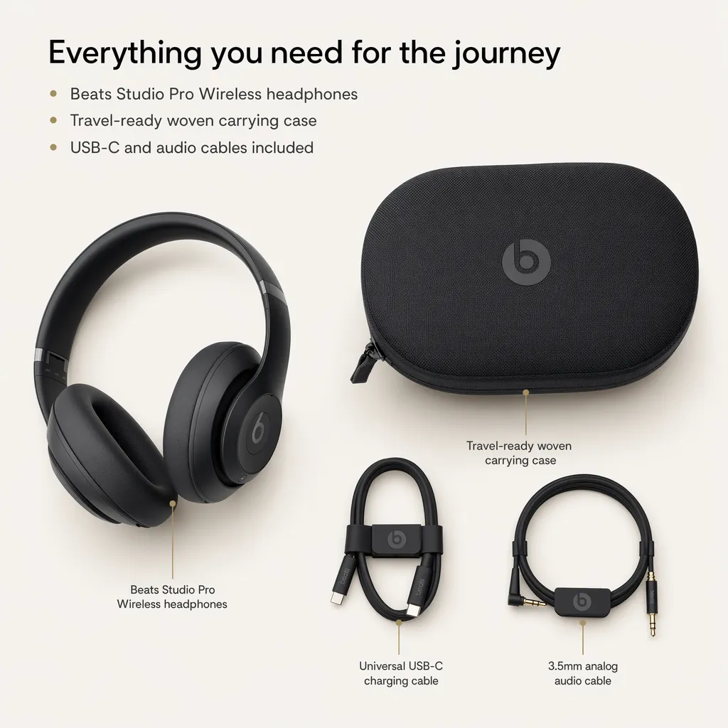 Pixii-generated Amazon listing image of Beats Studio Pro headphones (7 of 7)