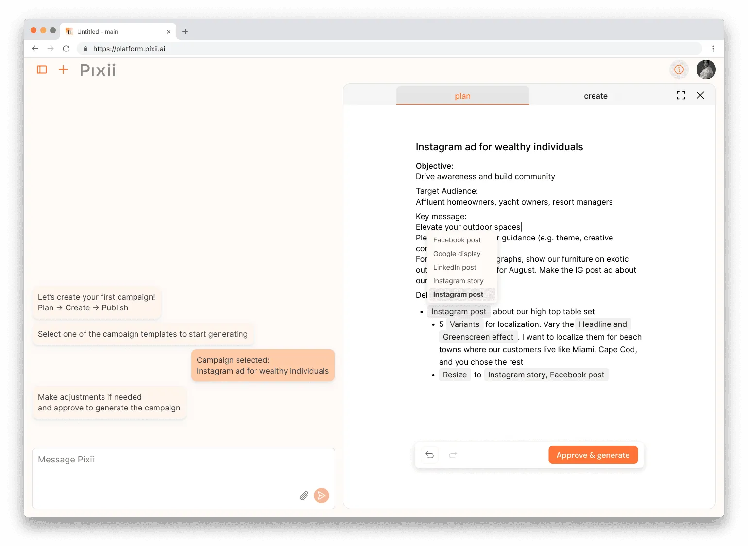 Request. Generate. Deliver.